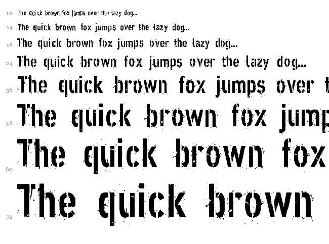 XXII Army font waterfall